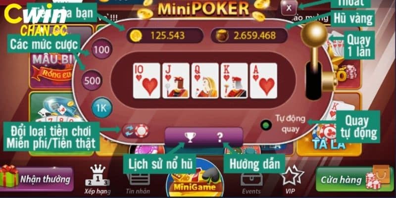 Kinh nghiệm chơi mini poker dễ thắng lớn tại Cwin